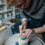 Juliet Macleod in her studio 2018